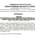 Surat pengumuman usulan penetapan calon pimpinan DPRD Garut