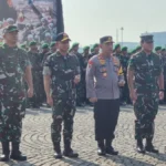 Panglima TNI Jenderal Agus Subiyanto memimpin apel gelar pasukan operasi pengamanan (Opspam) pelantikan presid