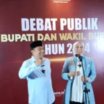 Paslon Syakur Putri saat konferensi pers usai debat publik