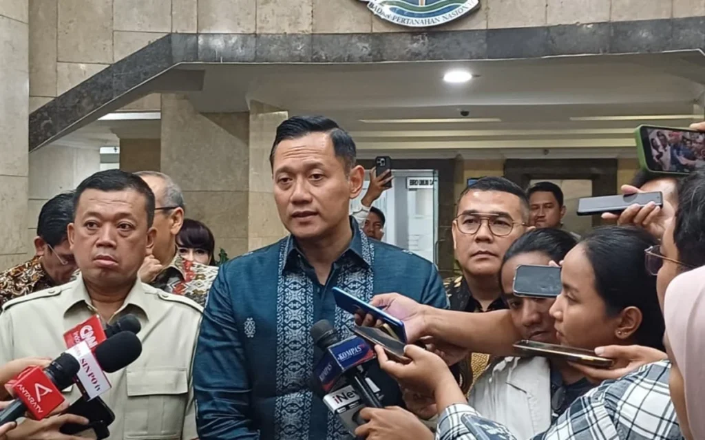 Menko Bidang Infrastruktur dan Pembangunan Kewilayahan, Agus Harimurti Yudhoyono kunjungi Kementerian ATR/BPN.