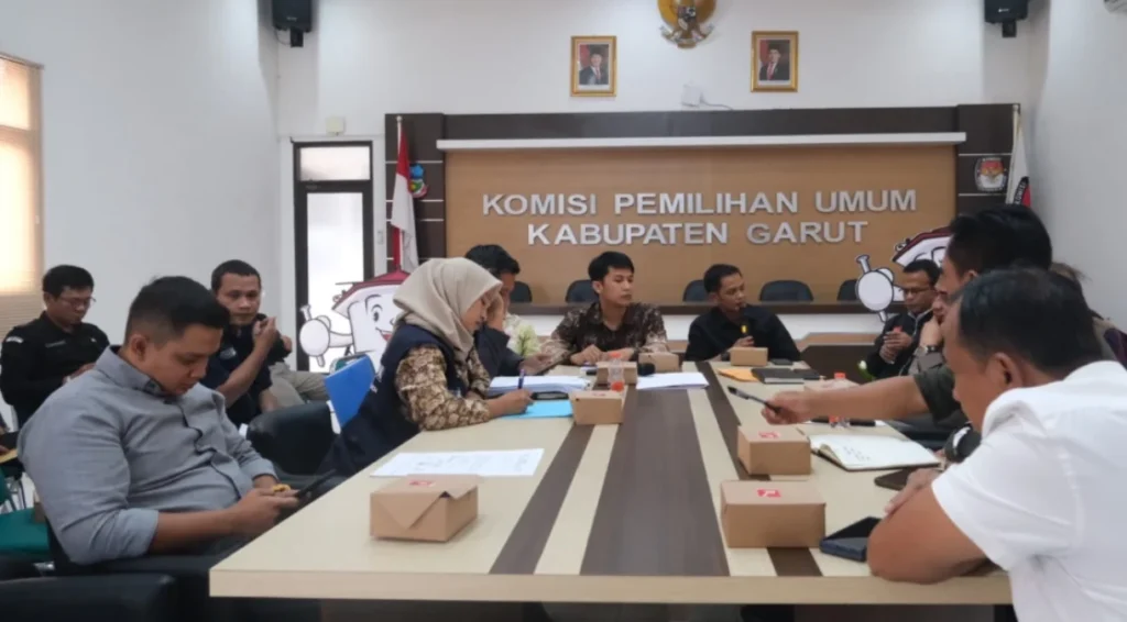 Pelaksanaan Rakor terkait Pelaksanaan Kampanye metode Rapat Umum pada Pilkada Kabupaten Garut Tahun 2024, yang