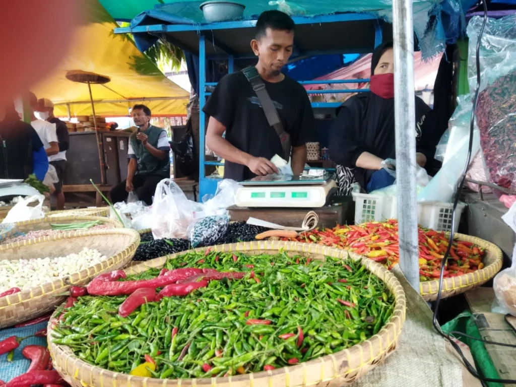 Pedagang sayur pasar Guntur