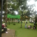 templet tempat istirahat di Candi Cangkuang,