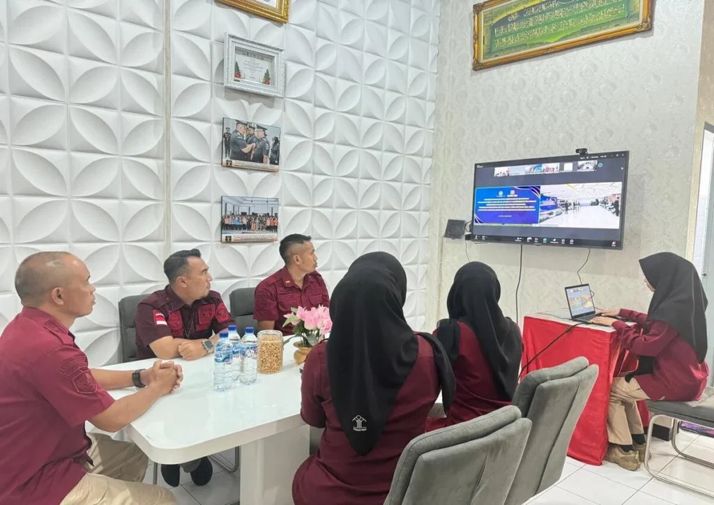 Lapas Garut mengikuti secara virtual Pelantikan dan Pengambilan Sumpah Jabatan Pimpinan Tinggi Madya Kementeri