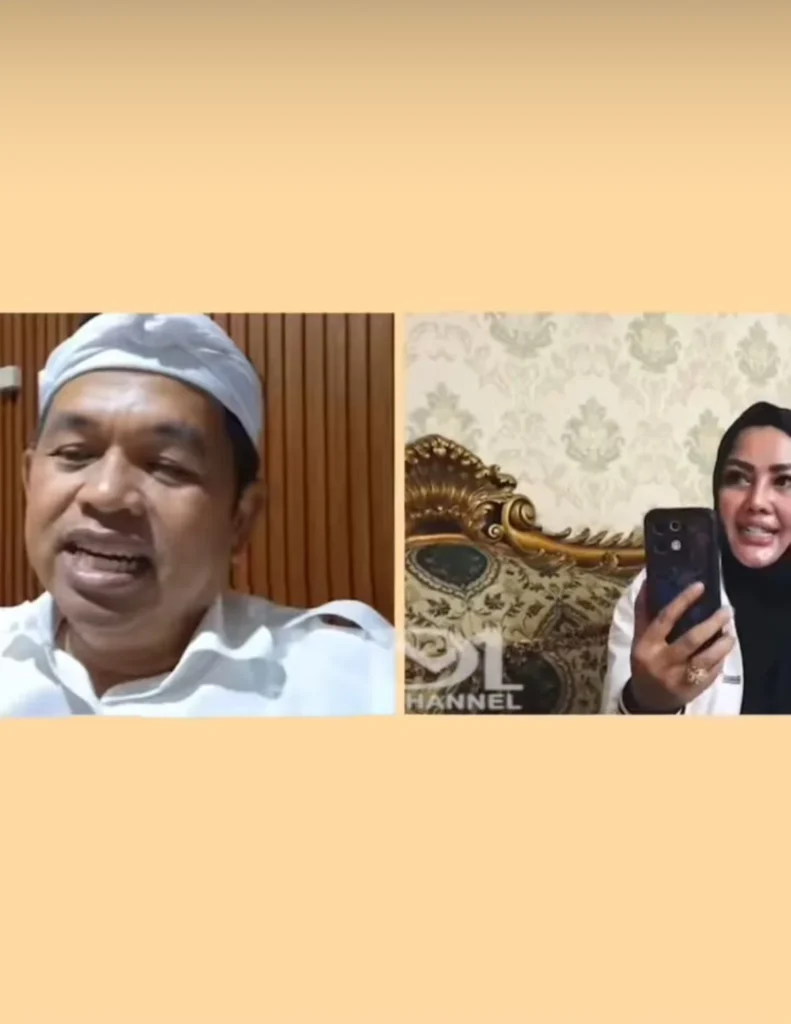 Dedi Mulyadi berbincang dengan Kades Wiwin