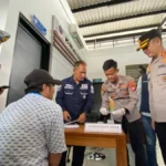 Polres Gartu melakukan pemeriksaan rampcheck ( Rizkiperatami/Radar Garut)