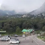 Suasana gunung papandayan di hari Selasa (8/4) dinilai sepi pengunjung.