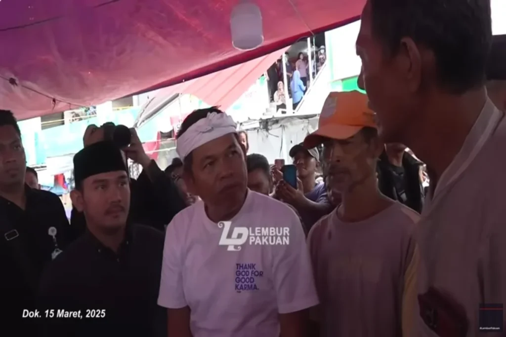Dedi Mulyadi mengunjungi pasar Babelan Bekasi