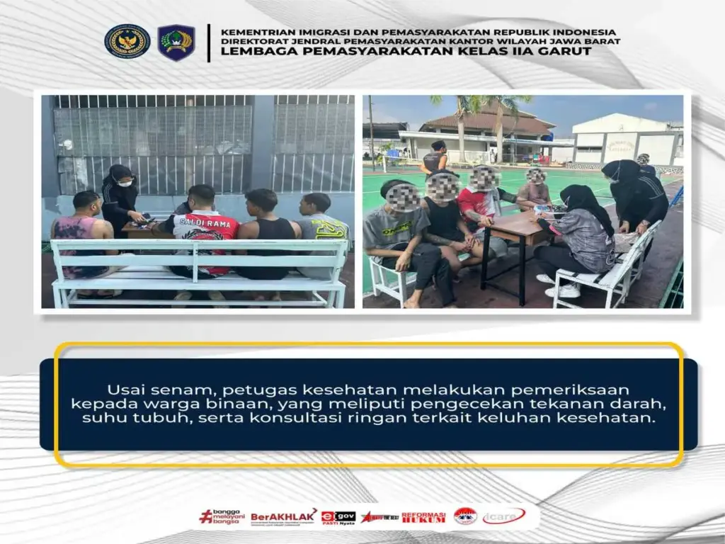 Pemeriksaan kesehatan warga binaan Lapas Garut