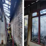 kebakaran rumah semi permanen diduga akibat korsleting listrik