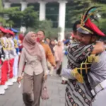 Anak-anak hasil didikan militer menjadi pembawa acara di upacara Harkitnas