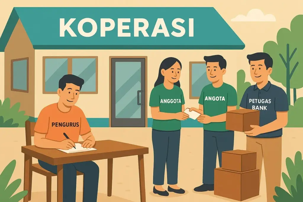 ilustrasi kegiatan koperasi