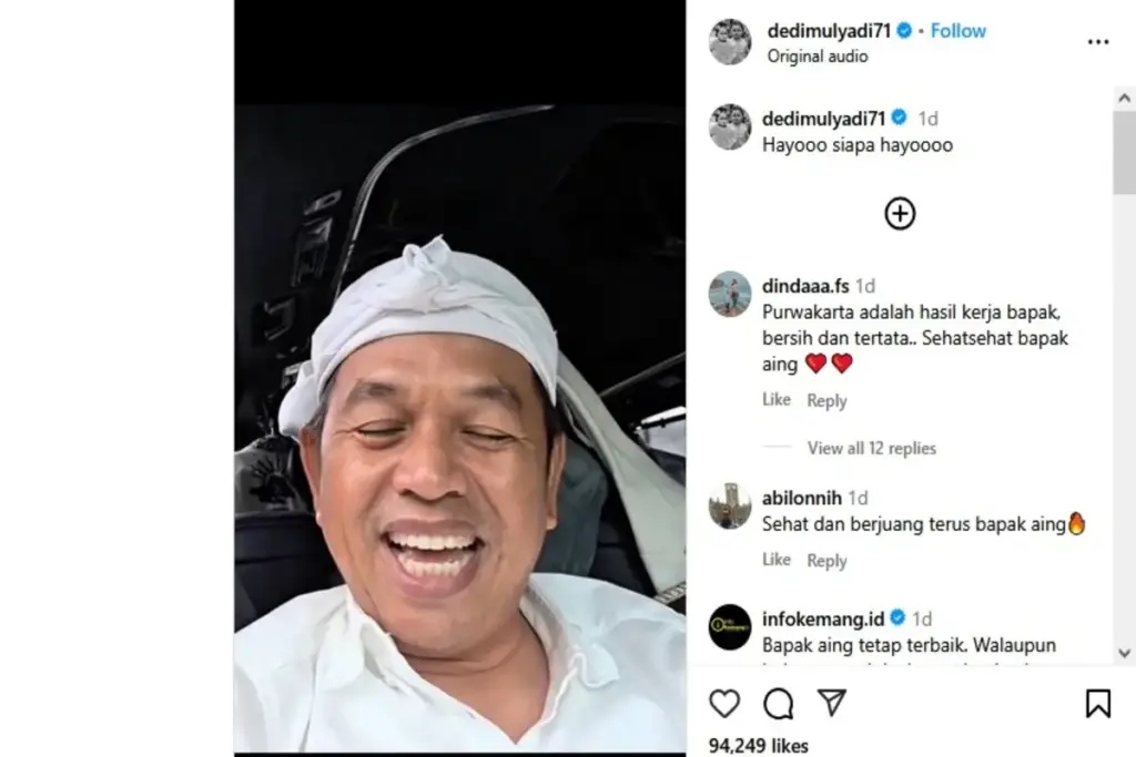 Dedi Mulyadi mengunggah video di Instagram pribadinya. ada kekuatan media dan buzzer yang selalu memframing bu