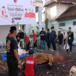 tiga hewan kurban disembelih di kantor DPC PDI Perjuangan Kabupaten Garut