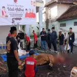 penyembelihan hewan kurban di kantor DPC PDI Perjuangan Garut
