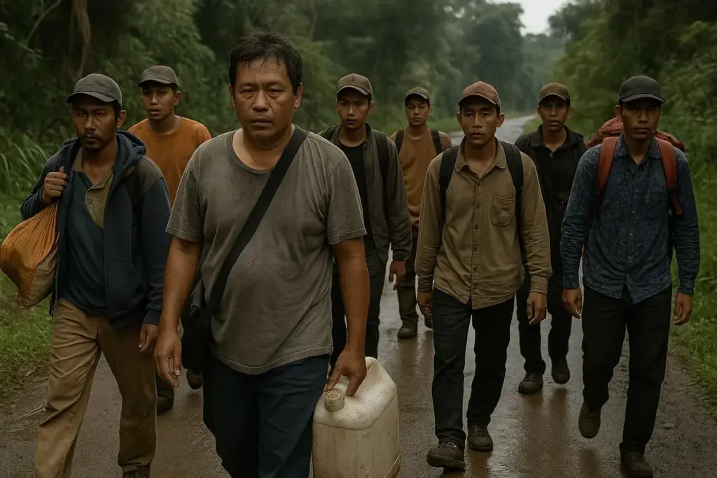 Kisah Pilu 8 Pekerja Kebun di Riau: Terjebak Janji Palsu, Berjuang Hidup di Hutan, Hingga Kembali ke Garut ilustrasi pekerja migran (AI)