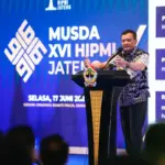 Ahmad Luthfi saat acara pembukaan Musyawarah Daerah (Musda) ke-XVI Himpunan Pengusaha Muda Indonesia (HIPMI) J