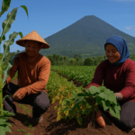 ilustrasi petani menanam palawija