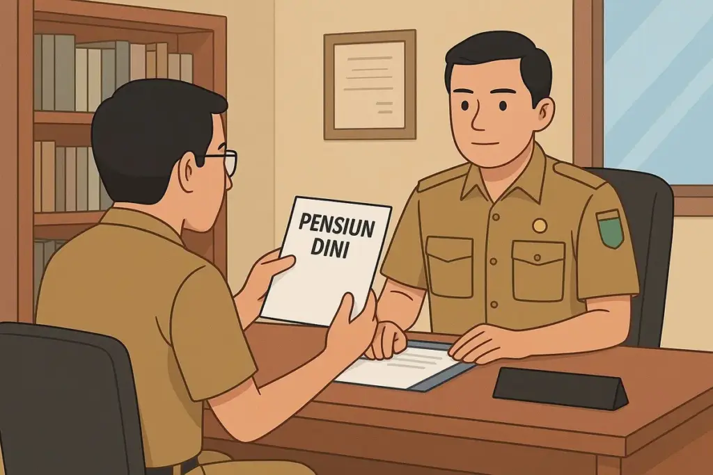 ilustrasi pns mengajukan pensiun dini (AI)