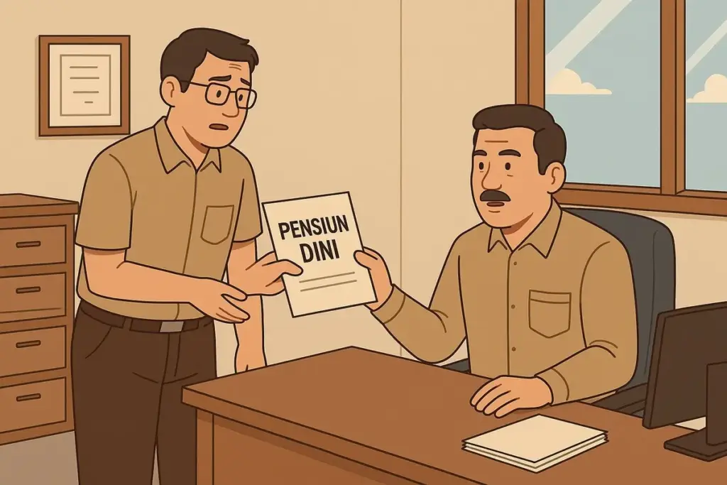 ilustrasi pengajuan pensiun dini