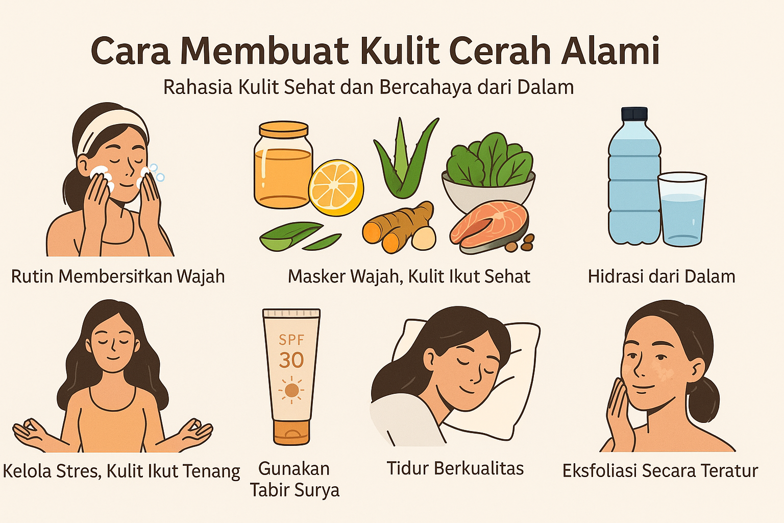 Cara membuat kulit cerah alami