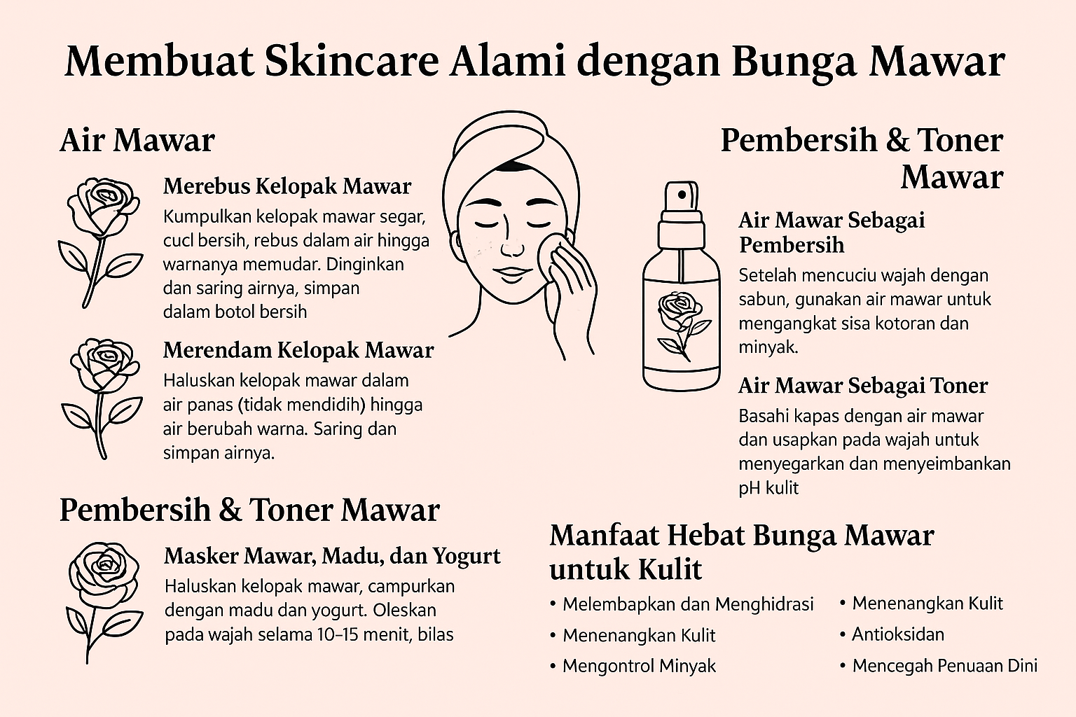 Membuat skin care alami dengan bunga mawar
