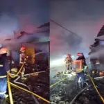 kebakaran kios di pasar Guntur Ciawitali