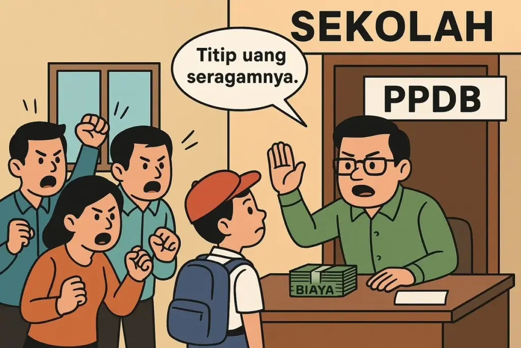 ilustrasi penerimaan siswa baru dimintai pungutan dengan dalih menabung