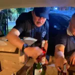 Pengamanan ratusan botol minuman keras siap edar oleh Satpol PP Garut di Jalan Hasan Arief, Banyuresmi, Garut