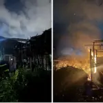 rumah Deden hangus terbakar