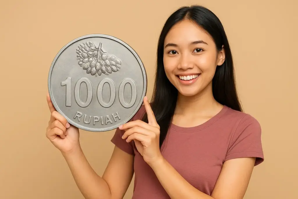 ilustrasi koin Rp1000 kelapa sawit (AI)