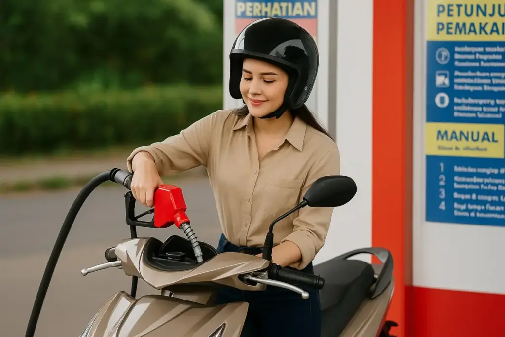 mengisi BBM (AI)