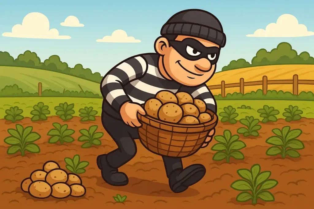 ilustrasi pencurian kentang (AI)