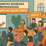 ilustrasi seminar dan bazar UMKM
