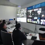 rapat koordinasi (rakor) daring di Command Centre