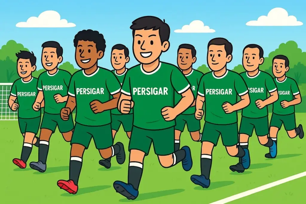 ilustrasi tim Persigar (AI)