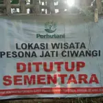 Tempat wisata Jati Pesona Ciwangi (JPC) ditutup sementara. (Pepen Apendi/Radar Garut)