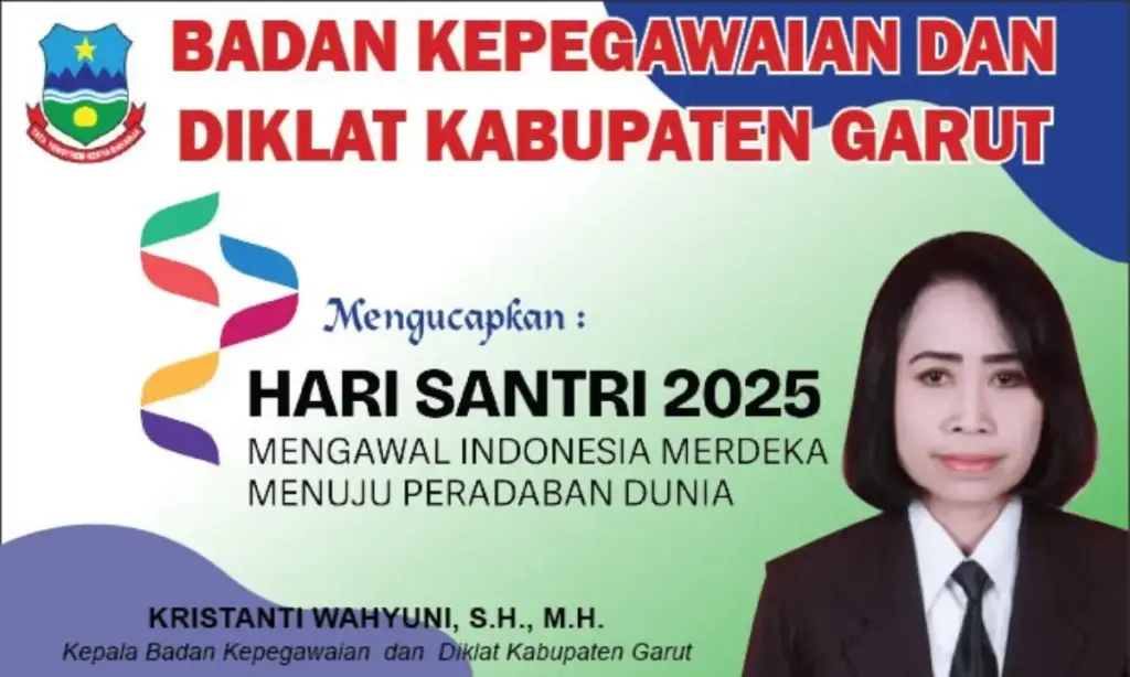 Badan Kepegawaian dan Diklat Kabupaten Garut mengucapkan Selamat Hari Santri 22 Oktober 2025 Badan Kepegawaian dan Diklat Kabupaten Garut mengucapkan Selamat Hari Santri 22 Oktober 2025
