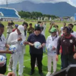 Pembukaan Liga 4 Piala Gubernur di SOR RAA Adiwijaya. (Ale/Radar Garut)