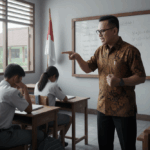 Ilustrasi seorang guru menegur siswa. (Ilustrasi AI)