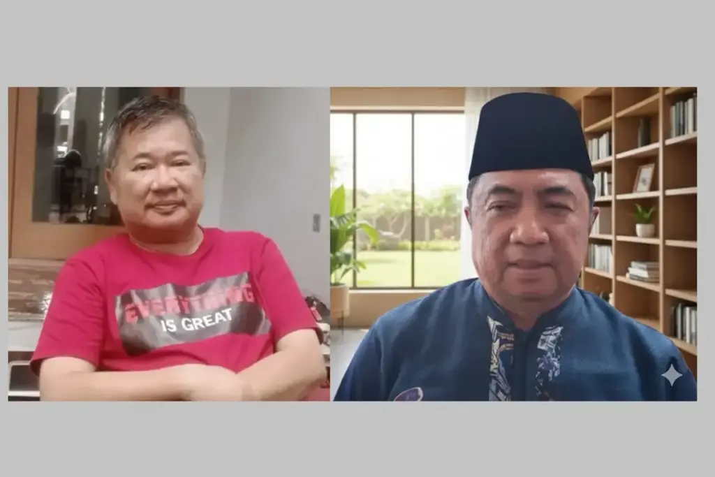 Bupati Garut Abdusy Syakur Amin (kanan), Rudy Gunawan Ketum Persigar (kiri)