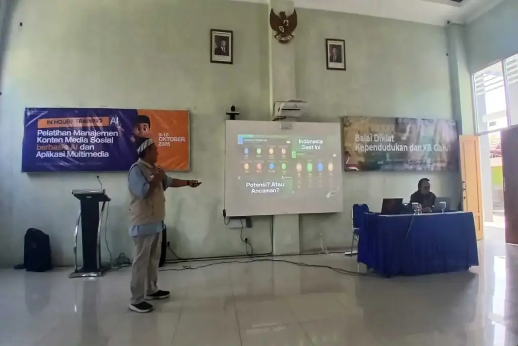 Pelatihan Manajemen Konten Media Sosial Berbasis AI dan Aplikasi Multimedia diikuti oleh tim kehumasan Lapas G