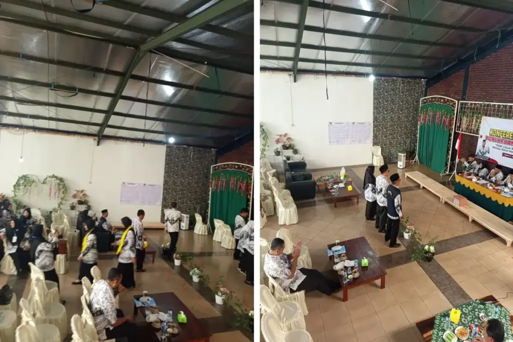 Konfercab PGRI Cibiuk di Aula RM Haruman, Sabtu (11/10). (pepen apendi/Radar Garut)