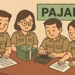 ilustrasi petugas menghitung pajak