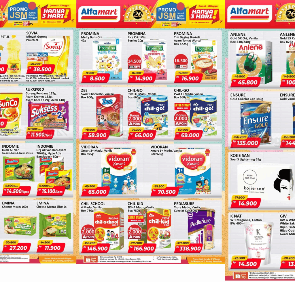 Belanja Super Hemat Dengan Promo Alfamart Terbaru JSM 24-26 Oktober 2025 promo alfamart terbaru