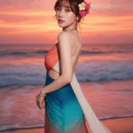 prompt gemini ai wanita di pantai