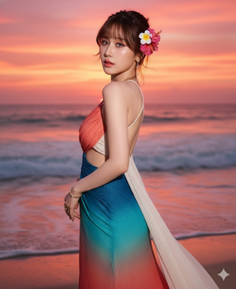 Edit Foto Liburan Impian! Coba Prompt Gemini AI Wanita di Pantai Ini Sekarang prompt gemini ai wanita di pantai