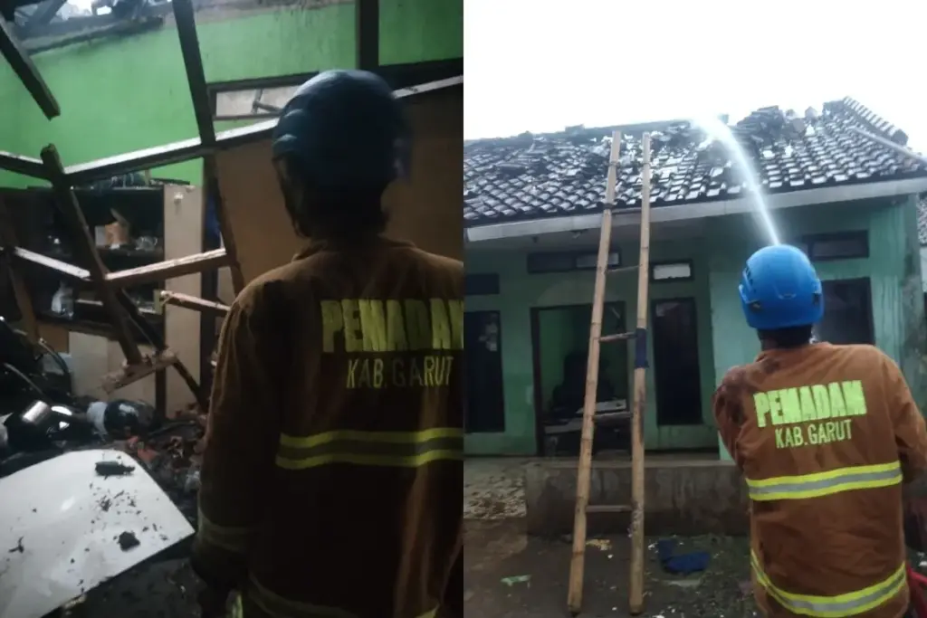 Kebocoran Gas Picu Kebakaran, Rumah Rosid di Selaawi Garut Ludes Terbakar Kerugian Capai 70 Juta (Foto: dok Damkar)