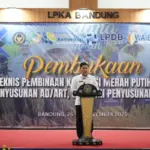 Kalapas Garut, Rusdedy, sebagai ketua pelaksana menyampaikan laporan dalam Bimbingan Teknis Pembinaan Koperasi