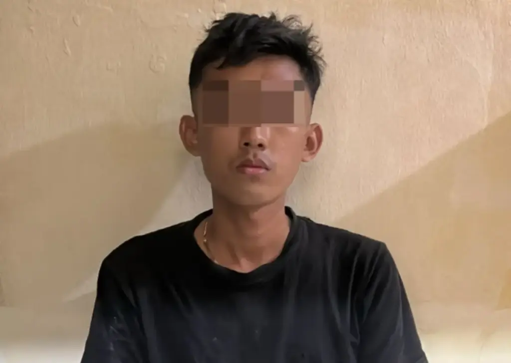 Pelaku penusukan terkait utang piutang di Pameungpeuk. (Istimewa)